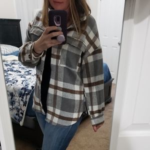 Shacket shirt jacket plaid